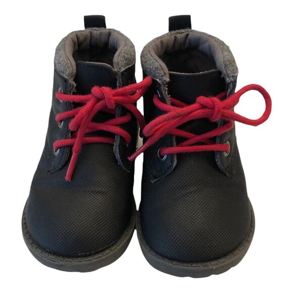 Crazy 8 Toddler Shoes Boy Size 5 Black Ankle Boots - Picture 7 of 11